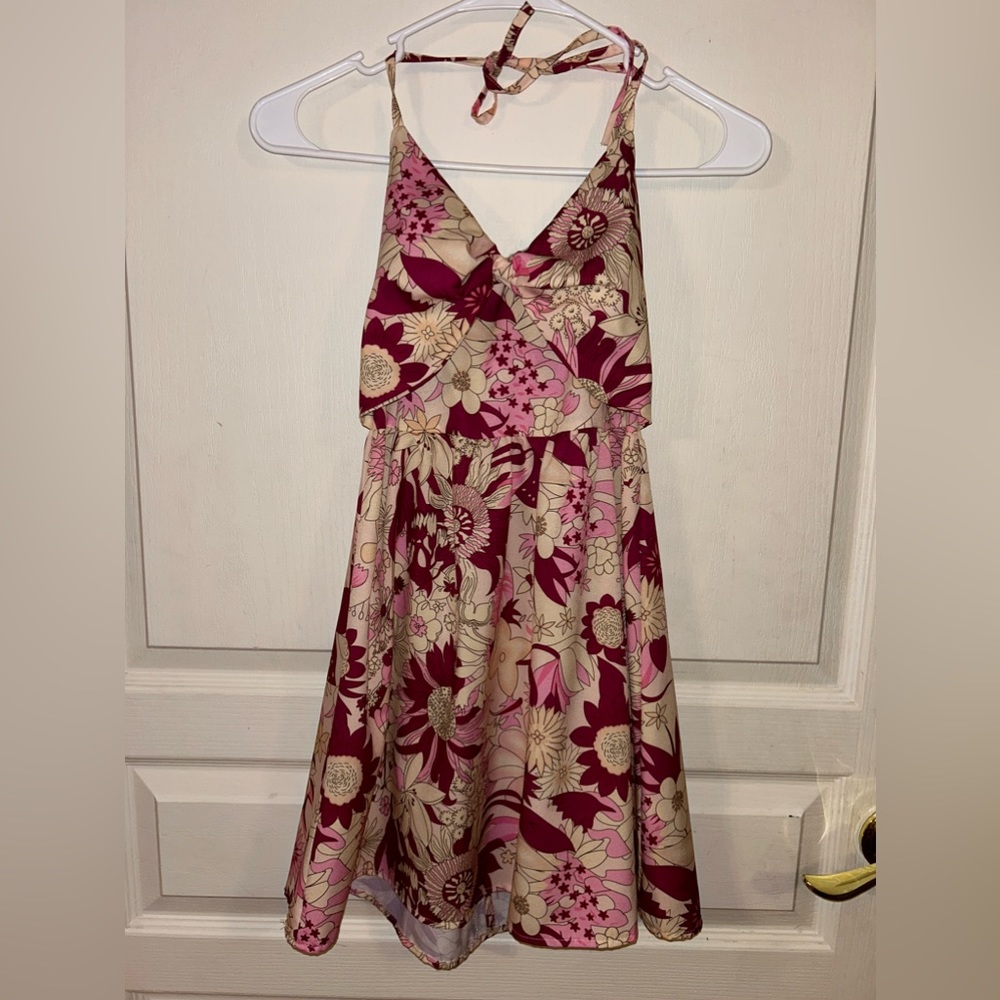 Cute small women’s floral dress.